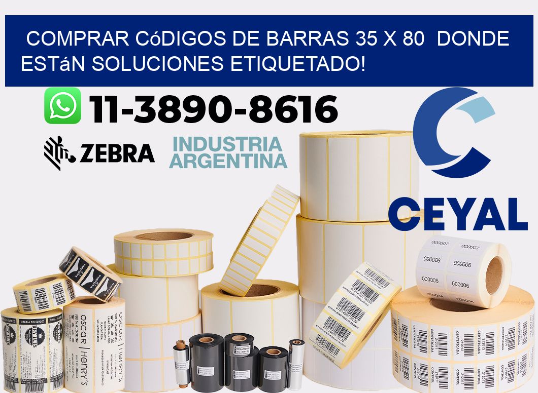 Comprar códigos de barras 35 x 80  donde están soluciones etiquetado!