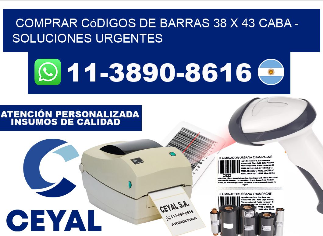 Comprar códigos de barras 38 x 43 CABA - soluciones urgentes