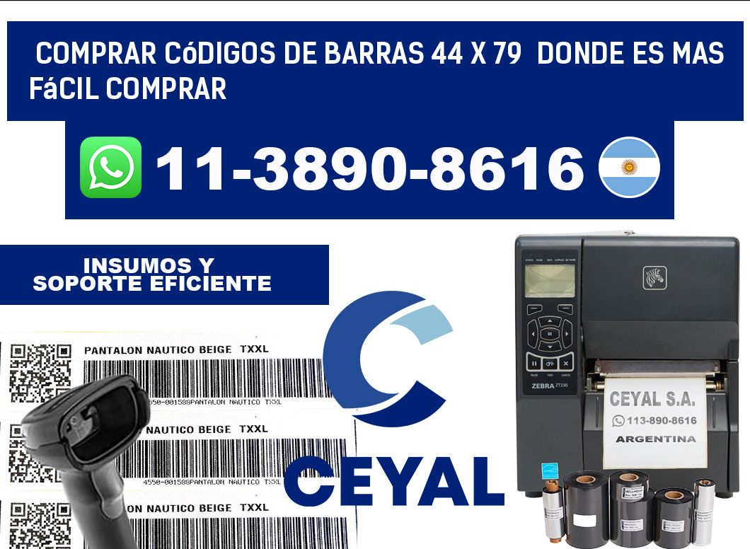 Comprar códigos de barras 44 x 79  Donde es mas fácil comprar