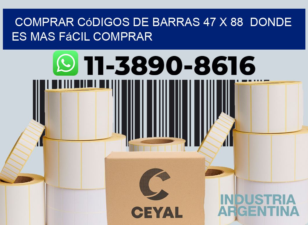 Comprar códigos de barras 47 x 88  Donde es mas fácil comprar