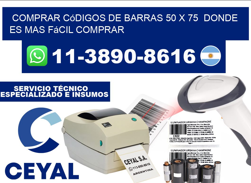 Comprar códigos de barras 50 x 75  Donde es mas fácil comprar