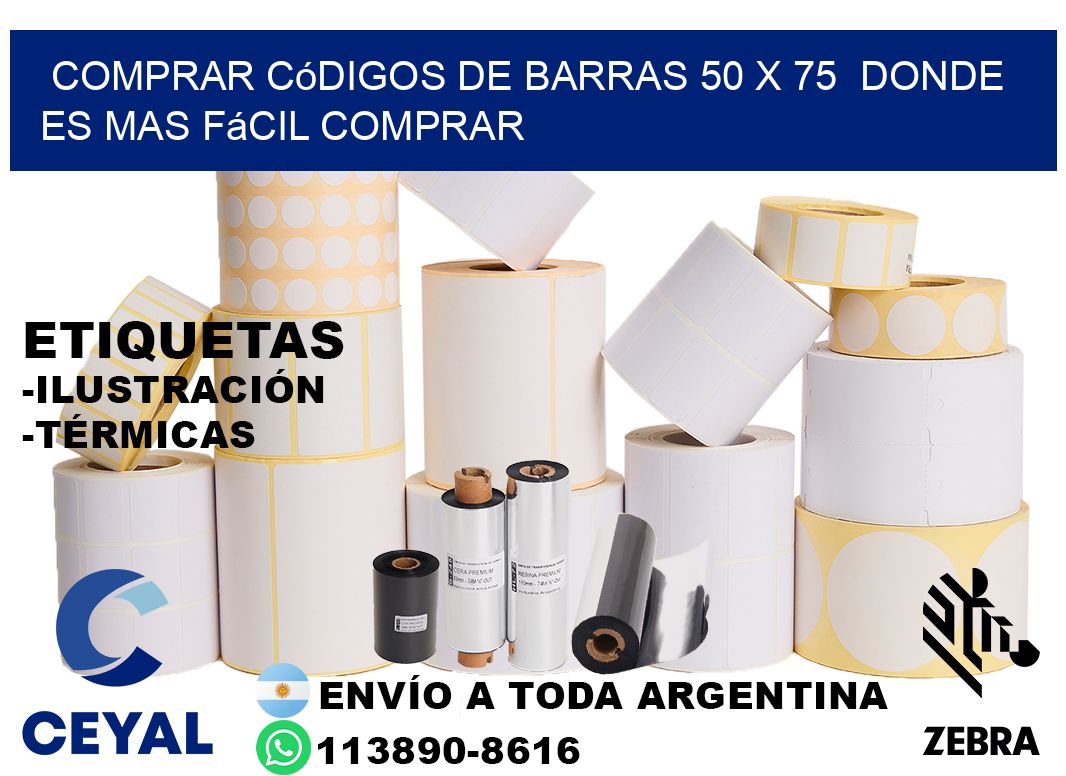 Comprar códigos de barras 50 x 75  Donde es mas fácil comprar