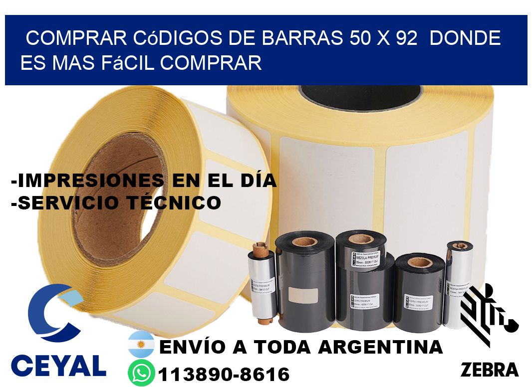 Comprar códigos de barras 50 x 92  Donde es mas fácil comprar