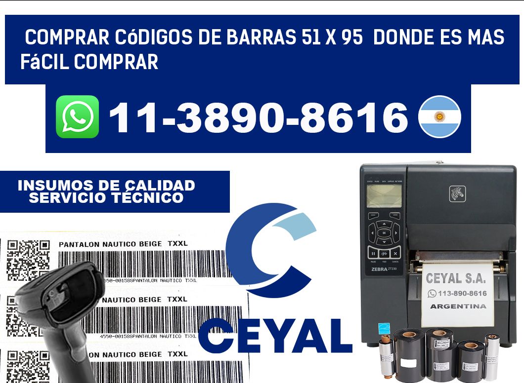 Comprar códigos de barras 51 x 95  Donde es mas fácil comprar