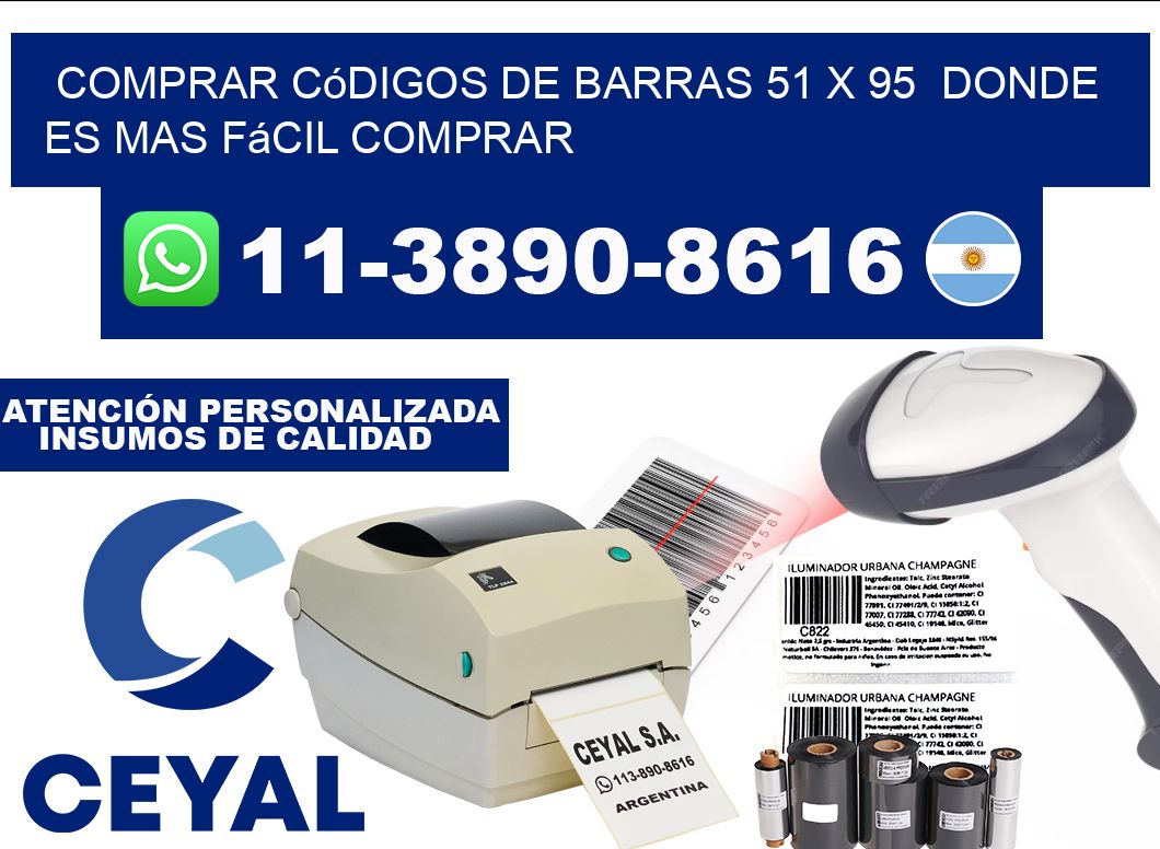 Comprar códigos de barras 51 x 95  Donde es mas fácil comprar