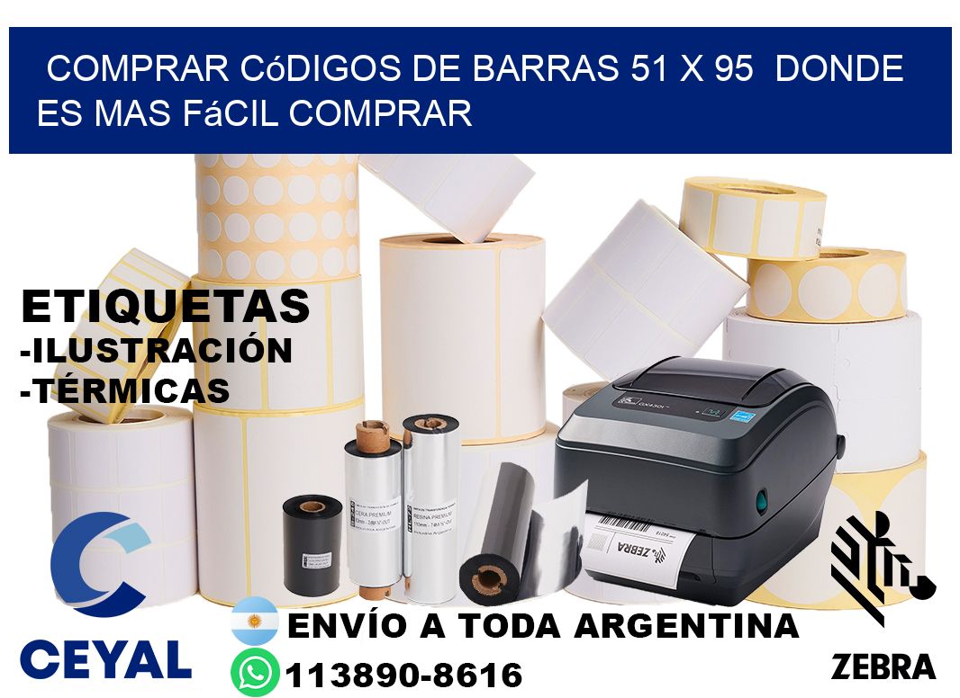 Comprar códigos de barras 51 x 95  Donde es mas fácil comprar