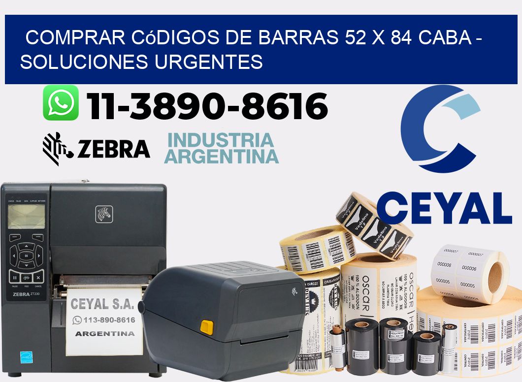 Comprar códigos de barras 52 x 84 CABA - soluciones urgentes