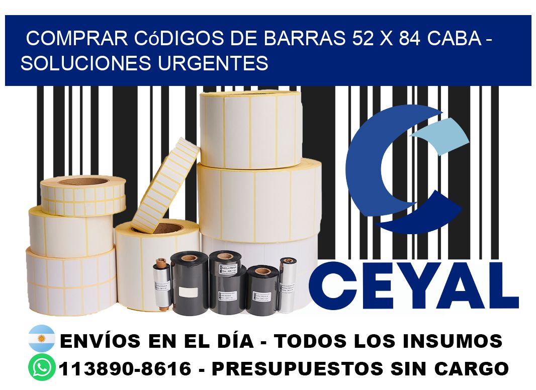 Comprar códigos de barras 52 x 84 CABA - soluciones urgentes