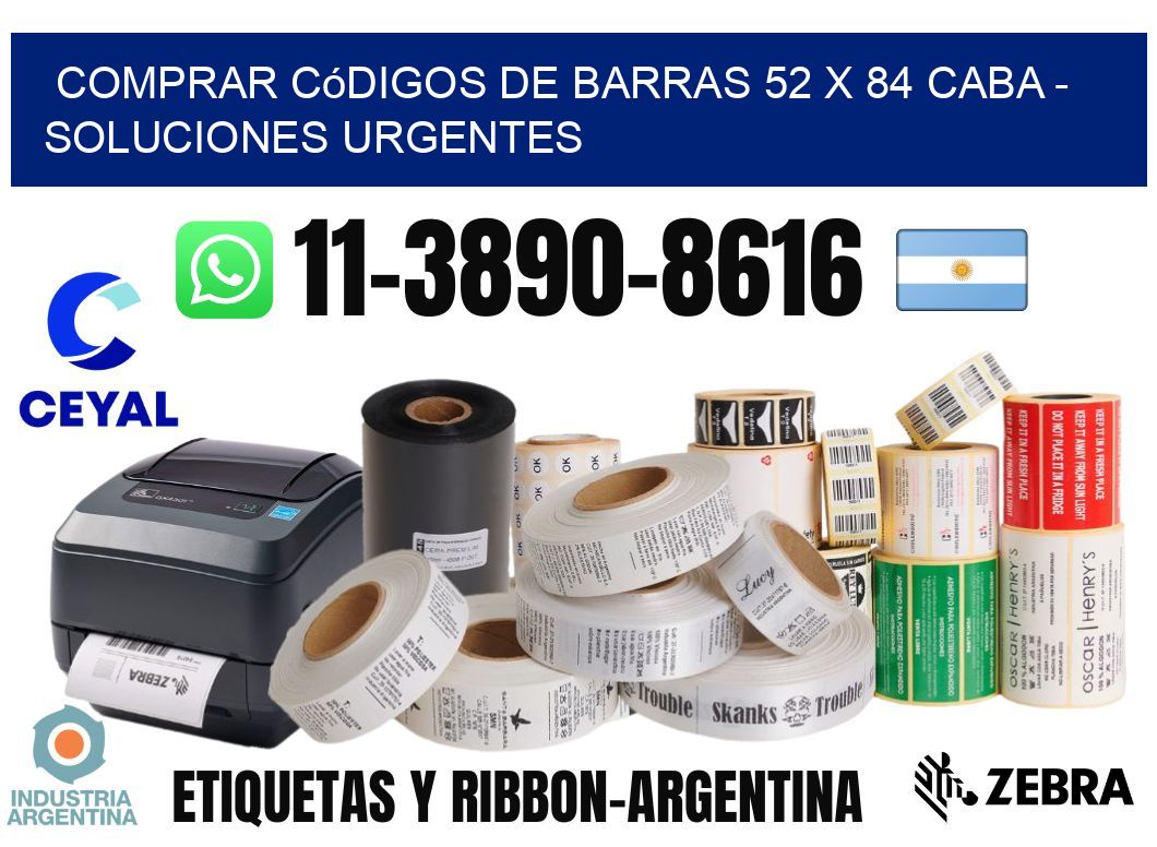 Comprar códigos de barras 52 x 84 CABA - soluciones urgentes