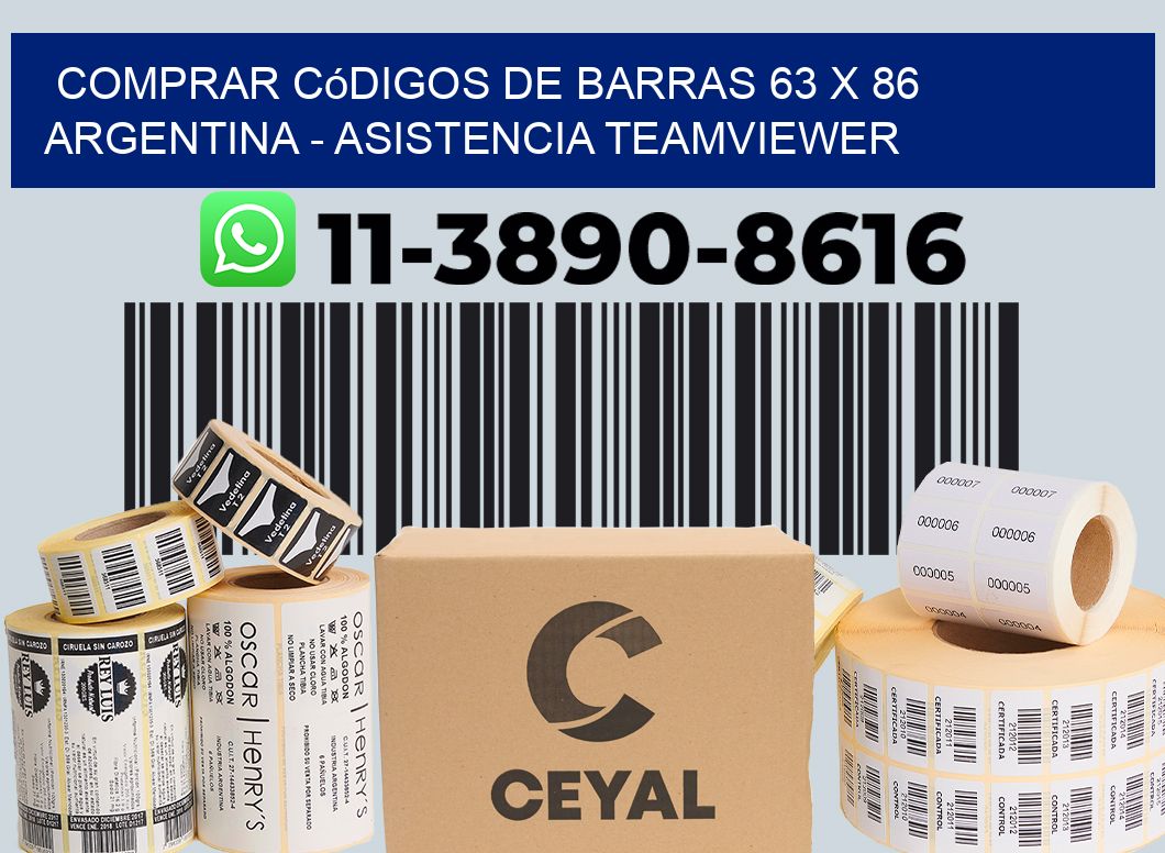 Comprar códigos de barras 63 x 86 argentina - asistencia teamviewer