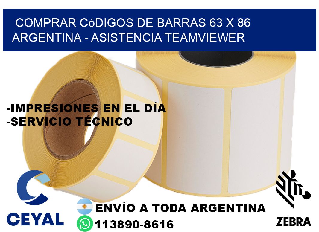 Comprar códigos de barras 63 x 86 argentina - asistencia teamviewer