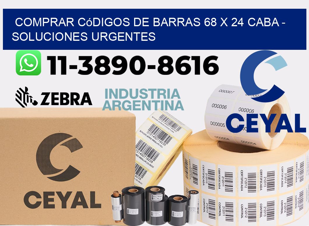 Comprar códigos de barras 68 x 24 CABA - soluciones urgentes
