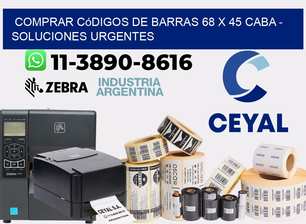 Comprar códigos de barras 68 x 45 CABA - soluciones urgentes