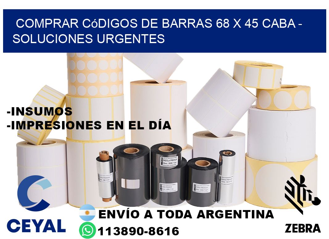 Comprar códigos de barras 68 x 45 CABA - soluciones urgentes