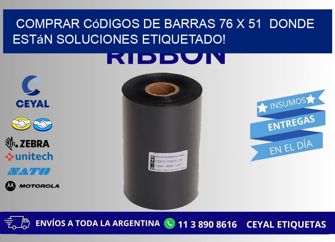 Comprar códigos de barras 76 x 51  donde están soluciones etiquetado!