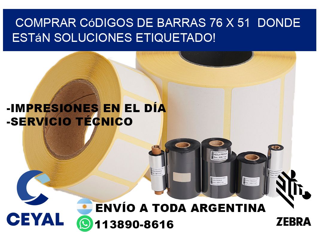 Comprar códigos de barras 76 x 51  donde están soluciones etiquetado!