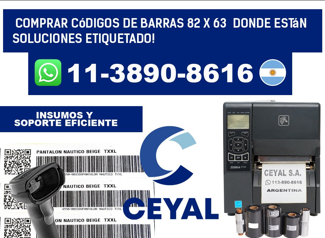 Comprar códigos de barras 82 x 63  donde están soluciones etiquetado!