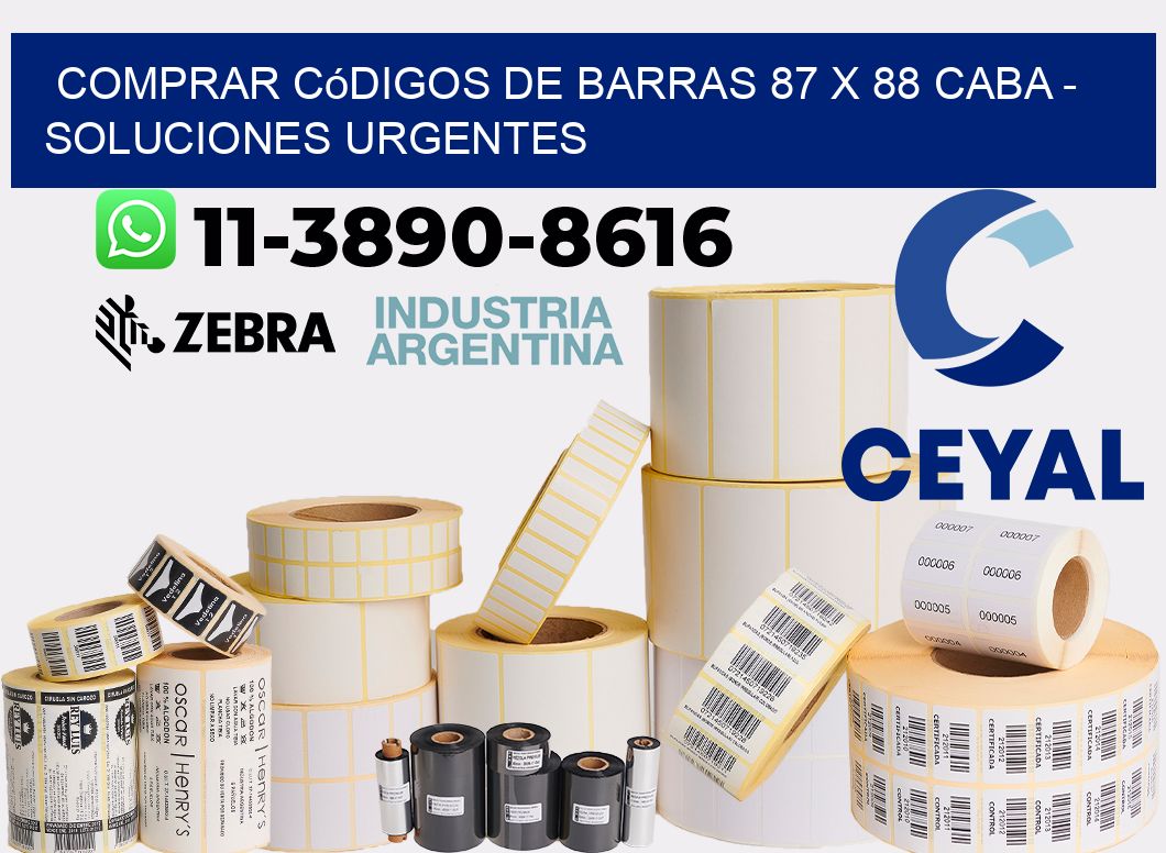 Comprar códigos de barras 87 x 88 CABA - soluciones urgentes