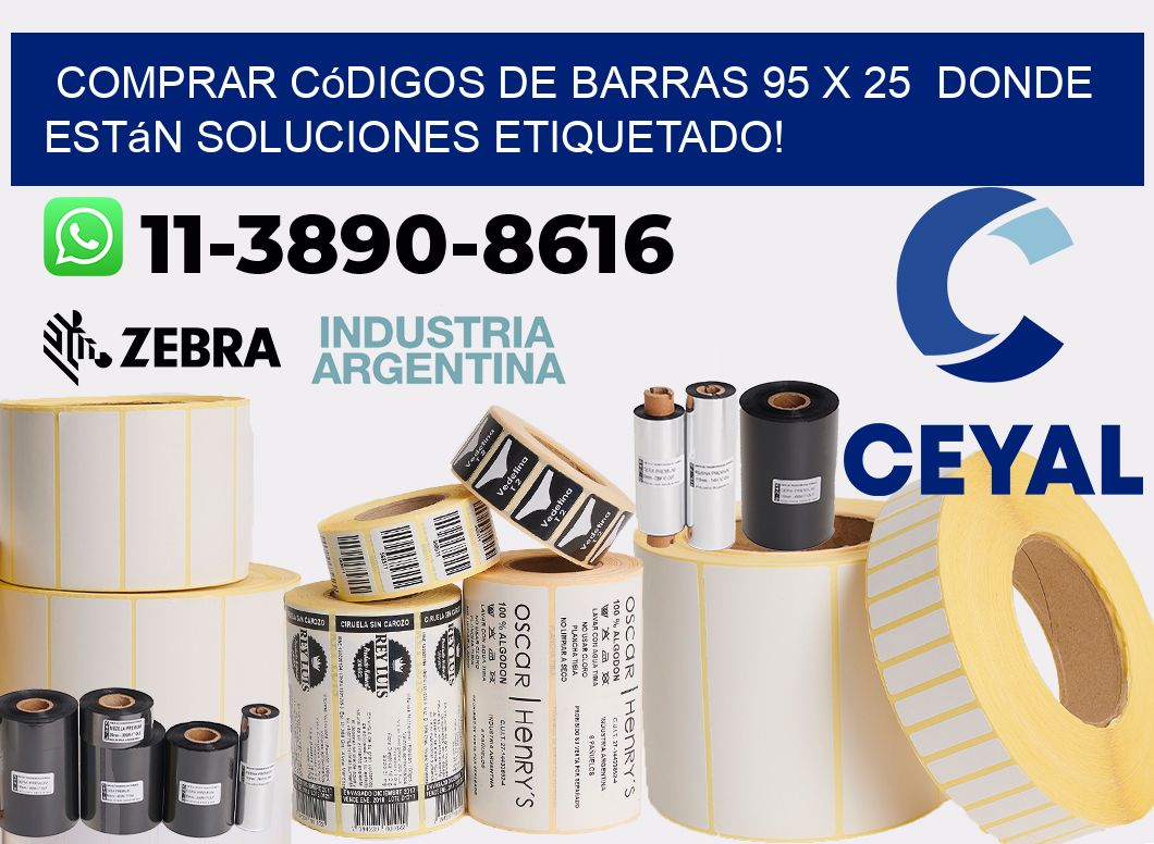 Comprar códigos de barras 95 x 25  donde están soluciones etiquetado!