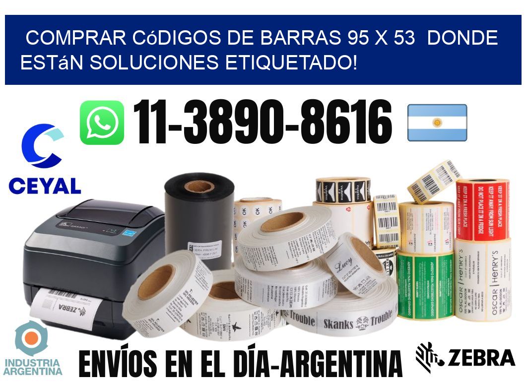 Comprar códigos de barras 95 x 53  donde están soluciones etiquetado!