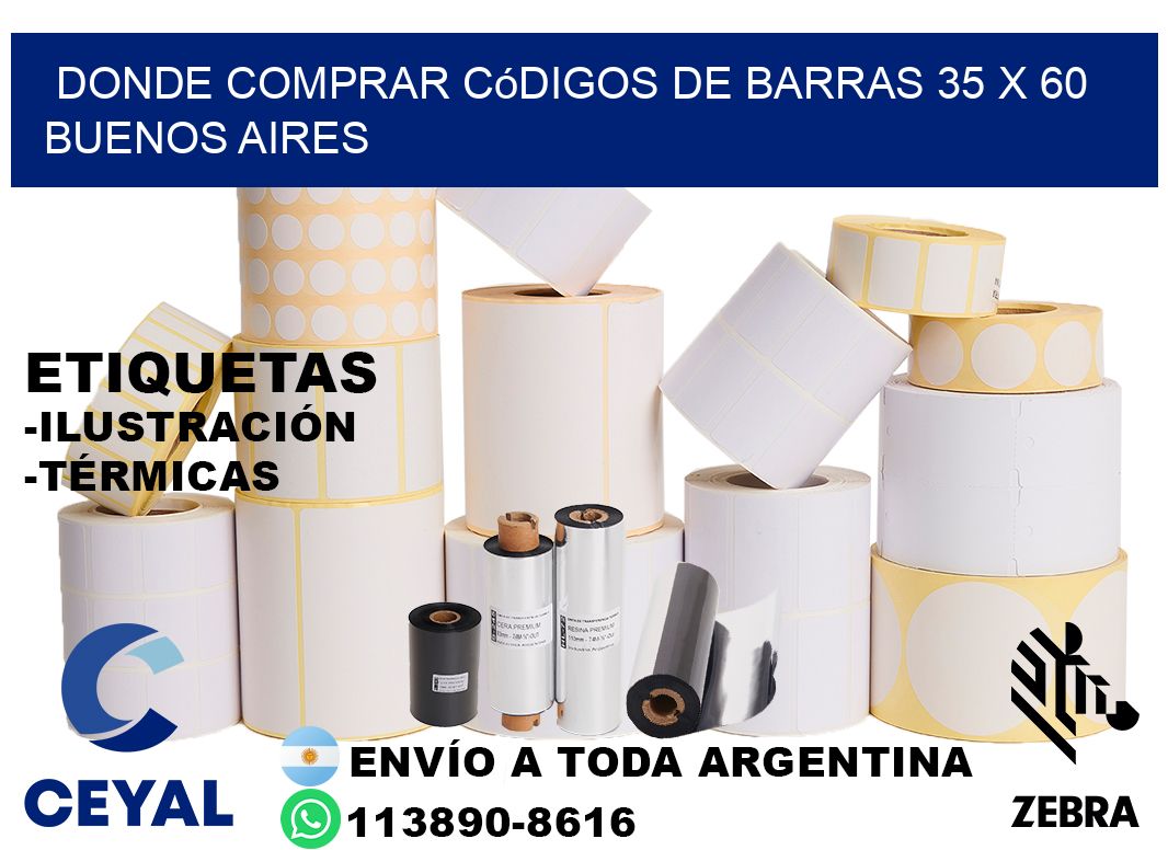 Donde Comprar códigos de barras 35 x 60  Buenos Aires
