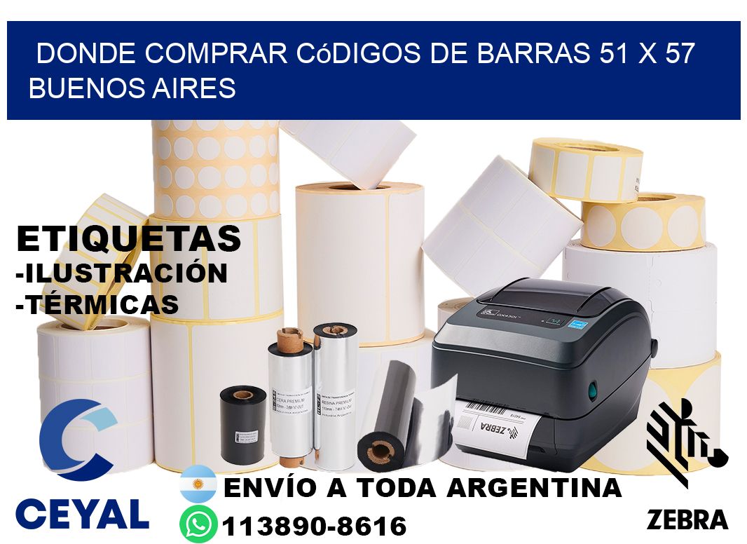 Donde Comprar códigos de barras 51 x 57  Buenos Aires