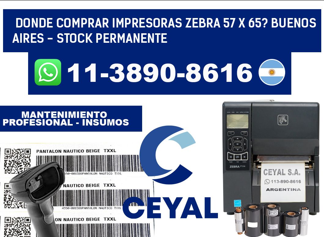 Donde Comprar impresoras zebra 57 x 65? Buenos Aires - Stock permanente