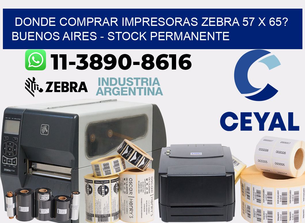 Donde Comprar impresoras zebra 57 x 65? Buenos Aires - Stock permanente