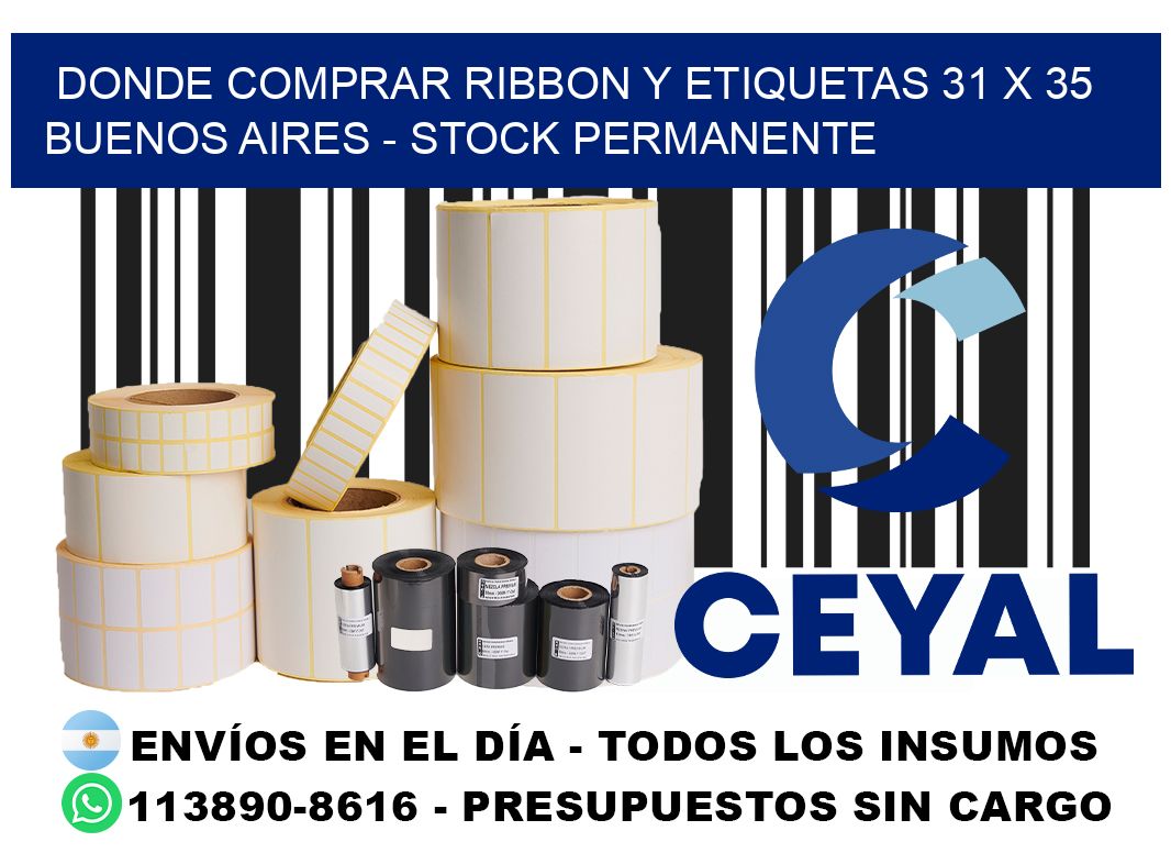 Donde Comprar ribbon y etiquetas 31 x 35 Buenos Aires - Stock permanente