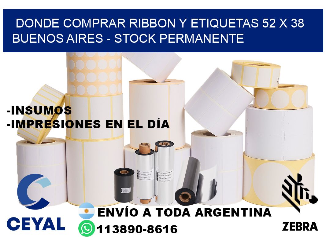 Donde Comprar ribbon y etiquetas 52 x 38 Buenos Aires - Stock permanente