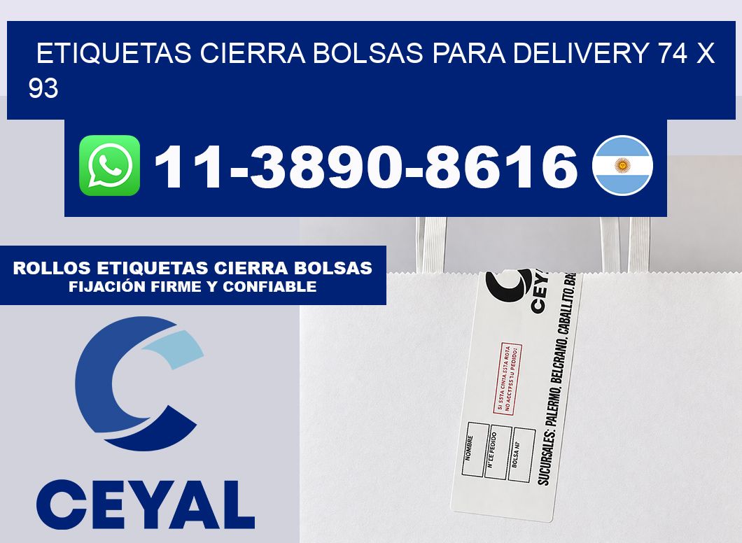 ETIQUETAS CIERRA BOLSAS PARA DELIVERY 74 x 93