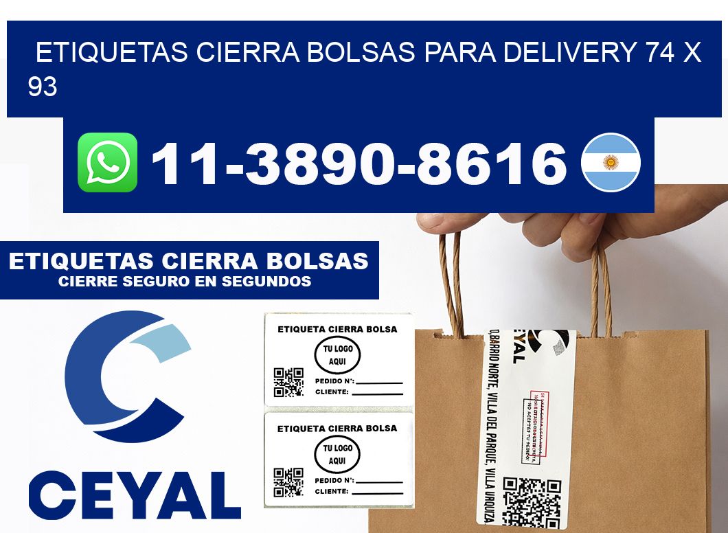 ETIQUETAS CIERRA BOLSAS PARA DELIVERY 74 x 93