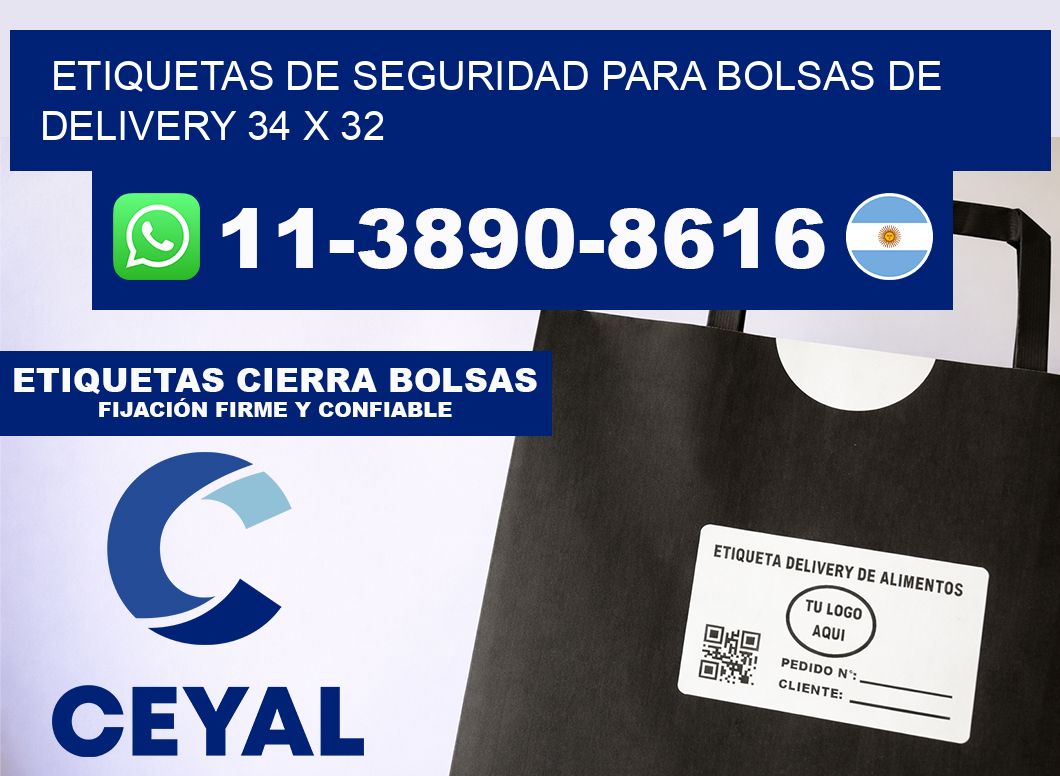 ETIQUETAS DE SEGURIDAD PARA BOLSAS DE DELIVERY 34 x 32