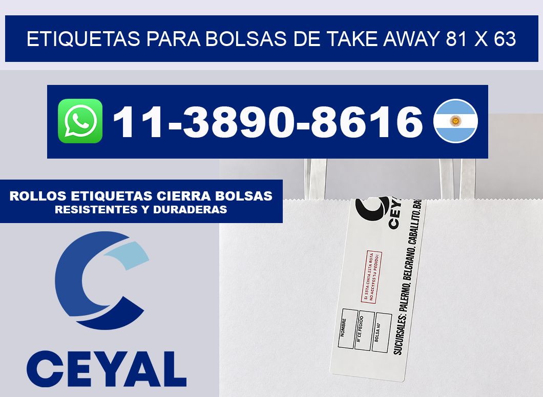 ETIQUETAS PARA BOLSAS DE TAKE AWAY 81 x 63