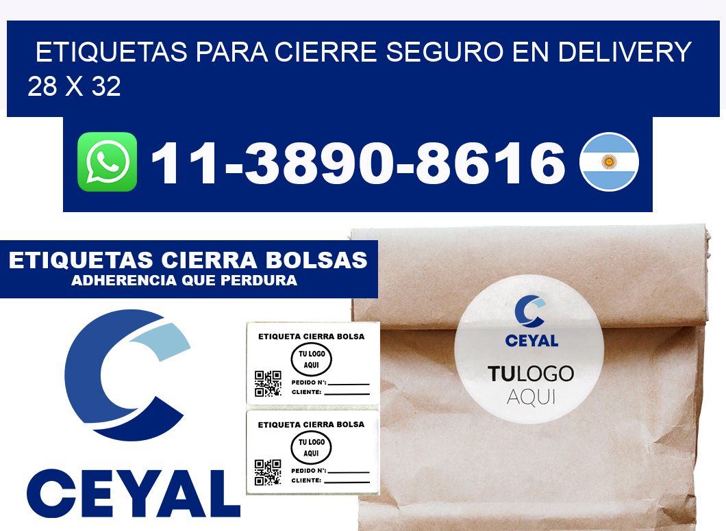 ETIQUETAS PARA CIERRE SEGURO EN DELIVERY 28 x 32