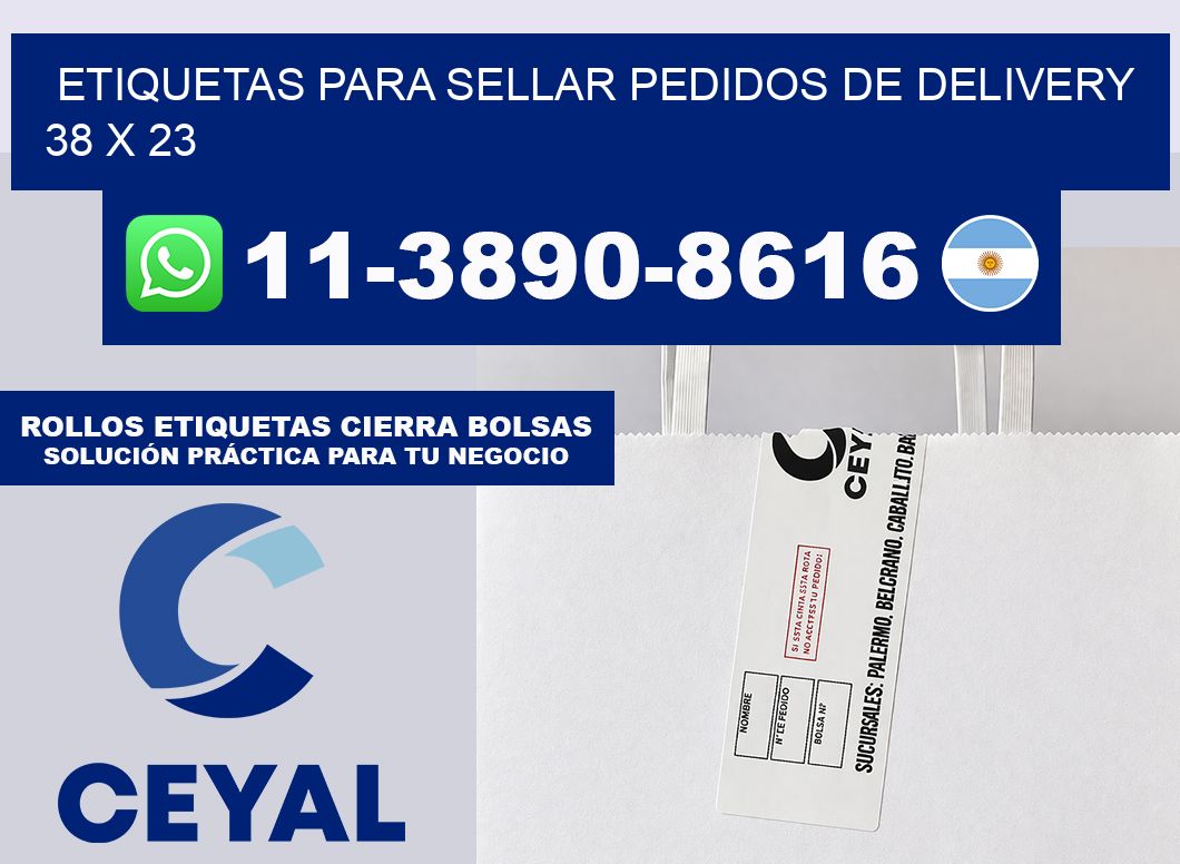 ETIQUETAS PARA SELLAR PEDIDOS DE DELIVERY 38 x 23
