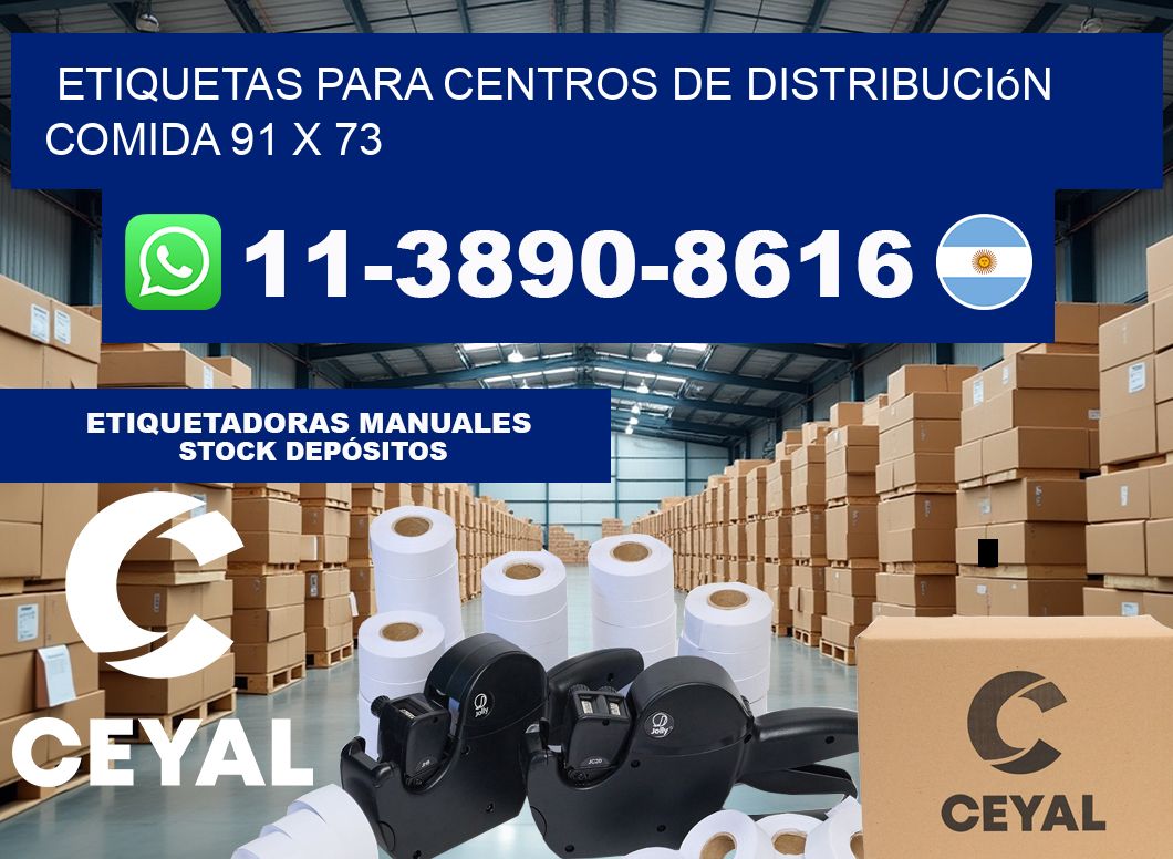 Etiquetas para centros de distribución comida 91 x 73