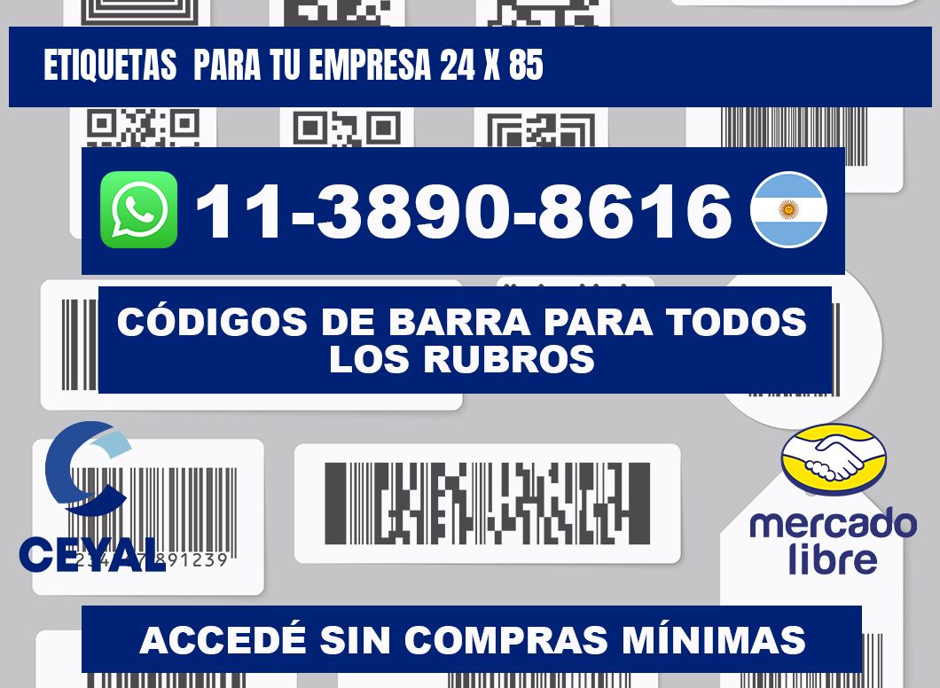 Etiquetas  para tu empresa 24 x 85