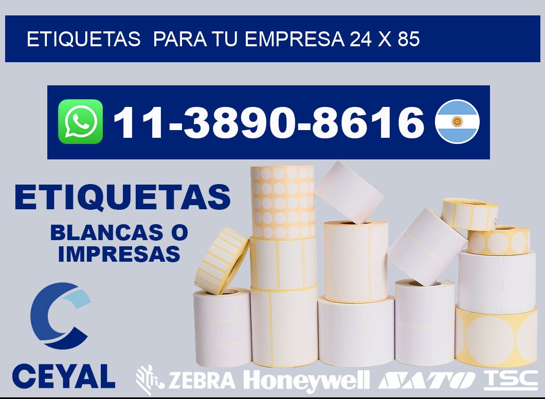 Etiquetas  para tu empresa 24 x 85