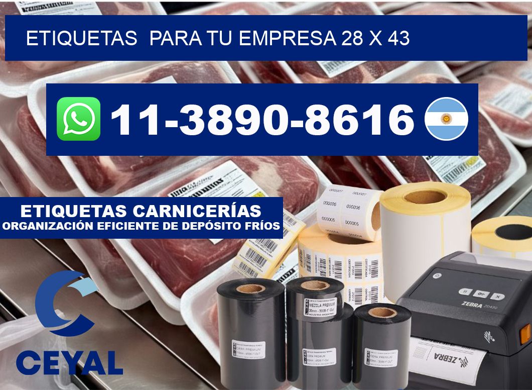 Etiquetas  para tu empresa 28 x 43