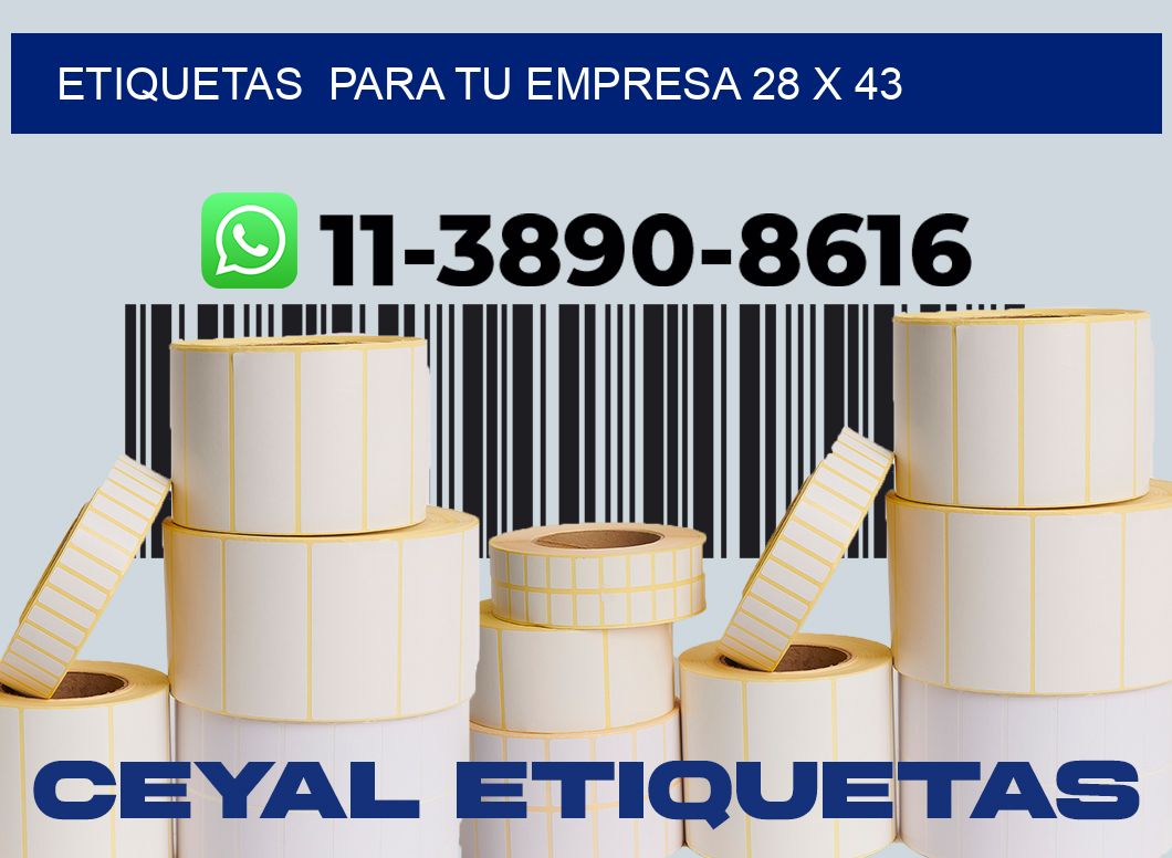 Etiquetas  para tu empresa 28 x 43