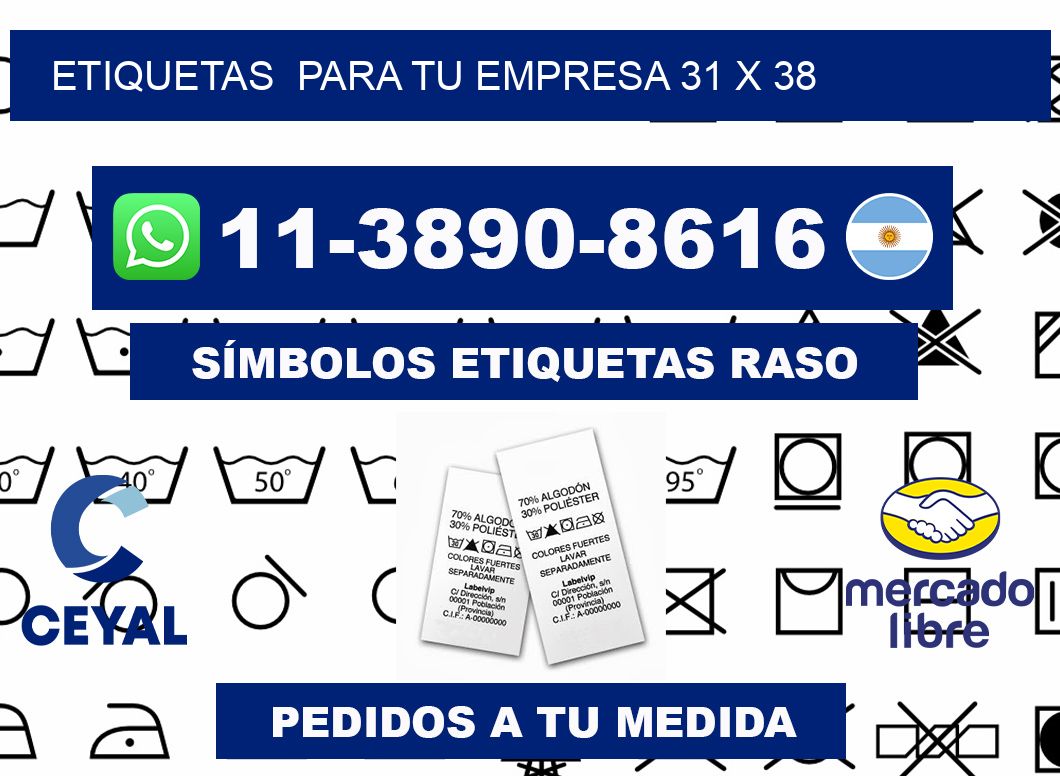 Etiquetas  para tu empresa 31 x 38