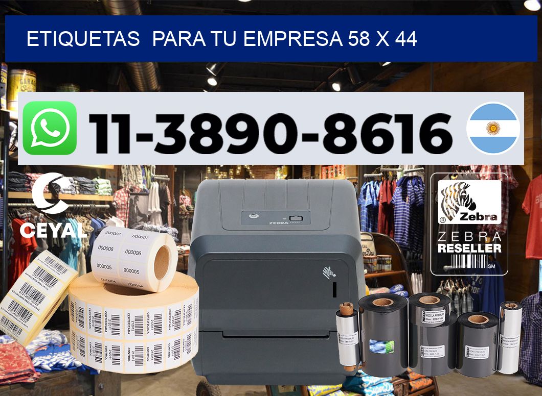 Etiquetas  para tu empresa 58 x 44