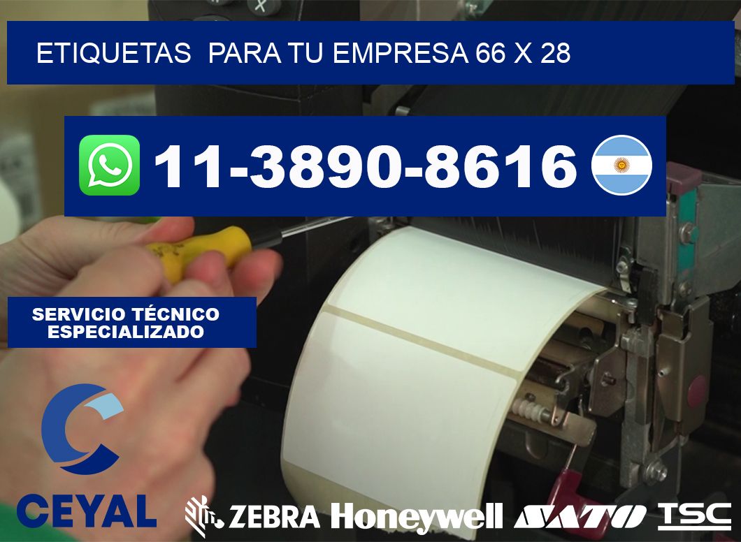 Etiquetas  para tu empresa 66 x 28