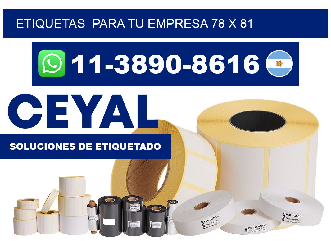 Etiquetas  para tu empresa 78 x 81