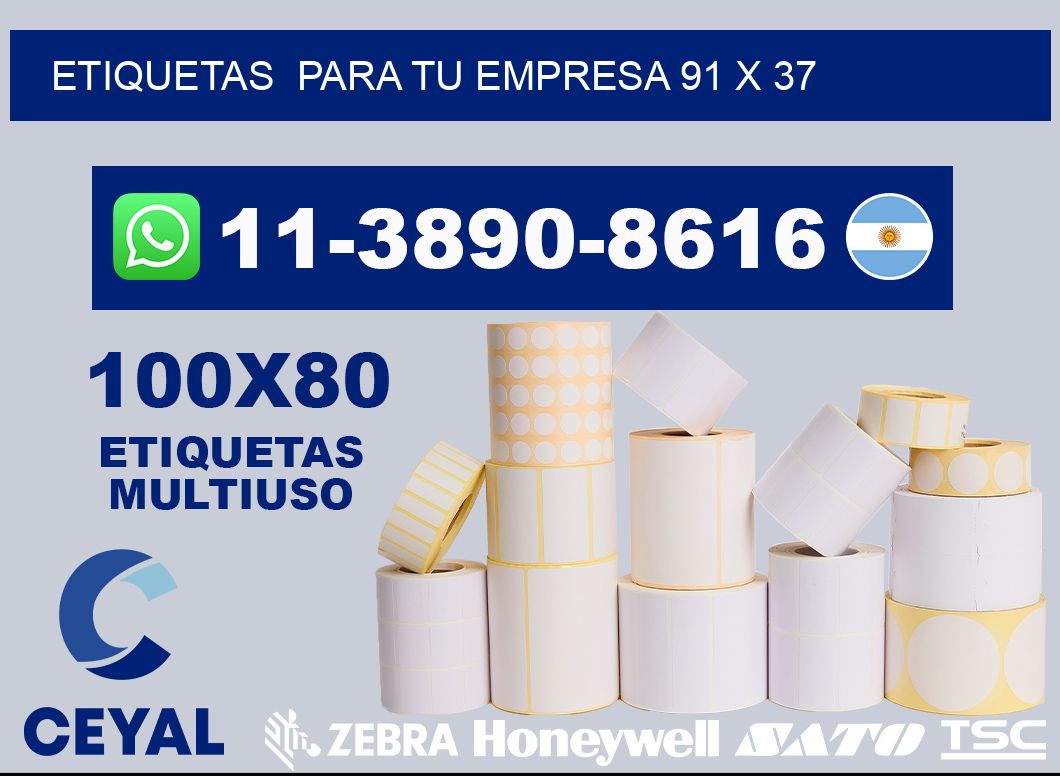 Etiquetas  para tu empresa 91 x 37