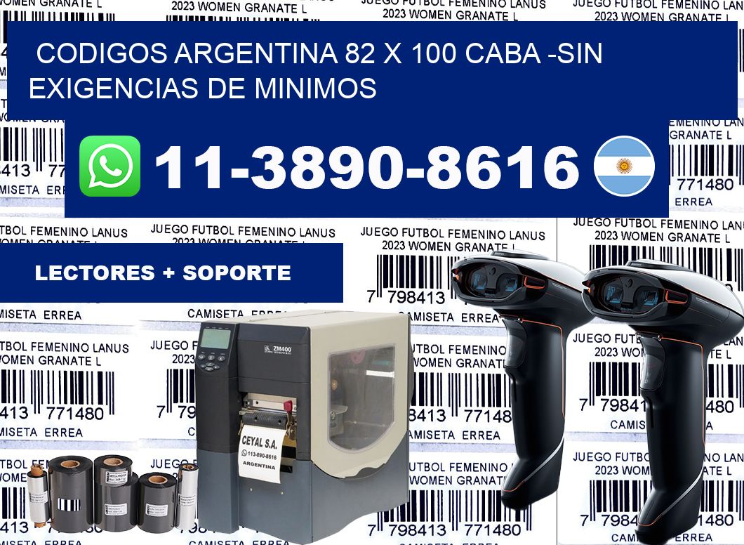 codigos Argentina 82 x 100 CABA -Sin exigencias de minimos