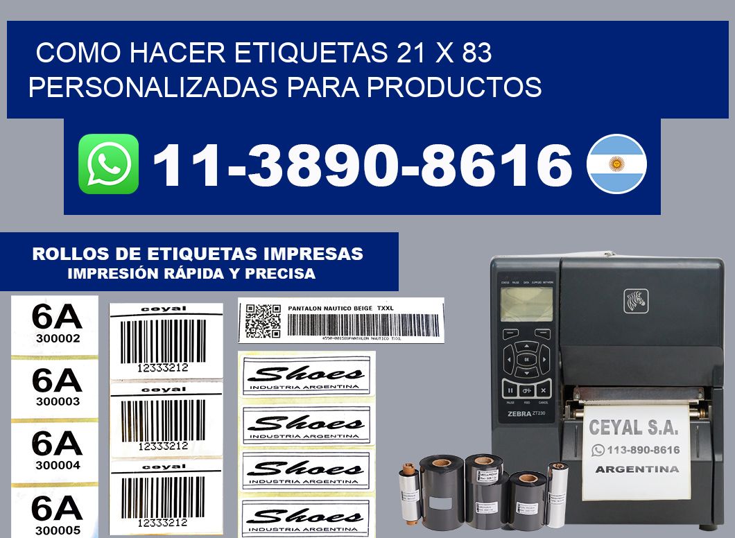 como hacer etiquetas 21 x 83 personalizadas para productos