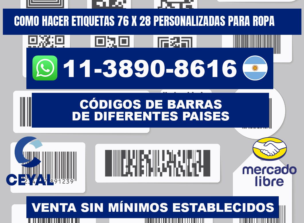 como hacer etiquetas 76 x 28 personalizadas para ropa