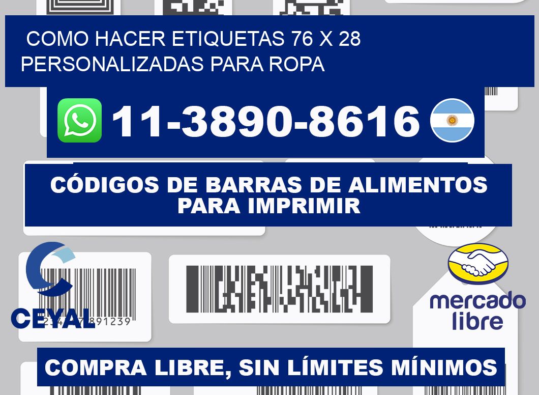como hacer etiquetas 76 x 28 personalizadas para ropa